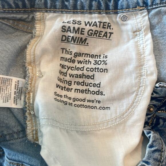 Cotton On Light Blue Denim Maxi Skirt cotton frayed hemline size 10 - Picture 8 of 9